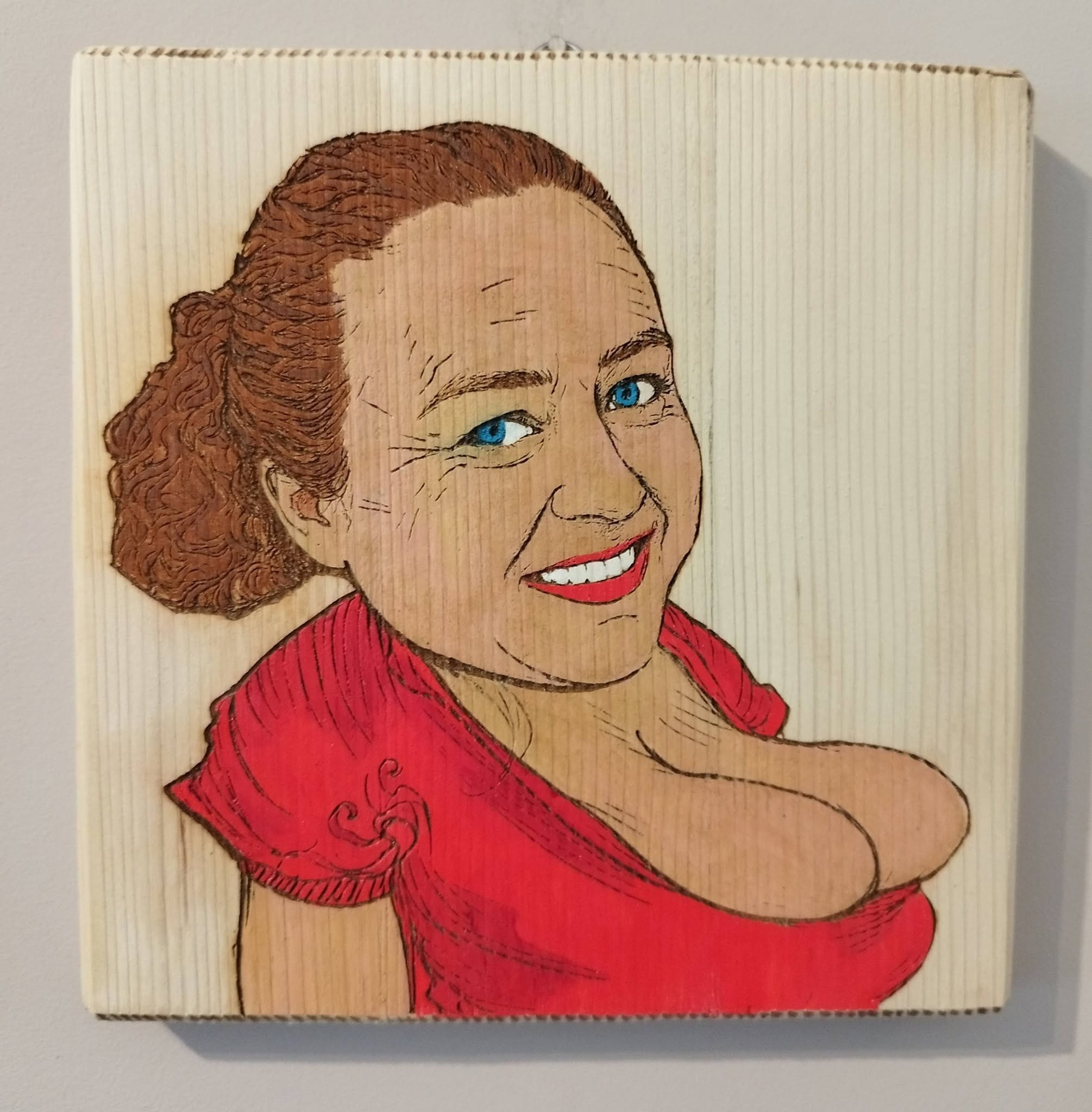 Personalised painted portrait made from a family photograph